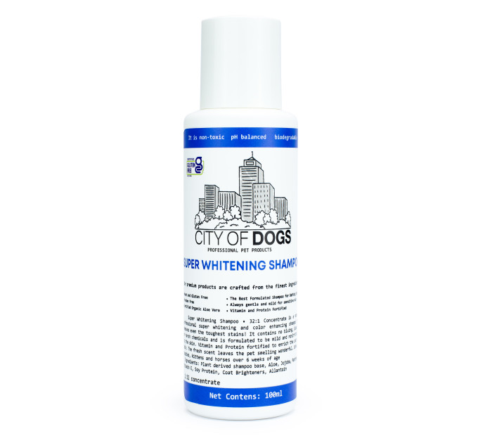 Супевідбілюючий шампунь City of Dogs Great White, 100 мл