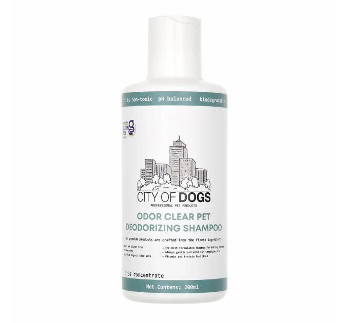 Дезодоруючий шампунь City of Dogs Odor Clear, 500 мл