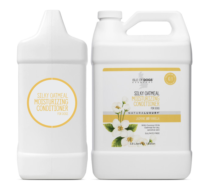 Кондиціонер Isle Of Dogs для м'якої шовковистої шерсті собак SILKY OATMEAL 3,78 л галон
