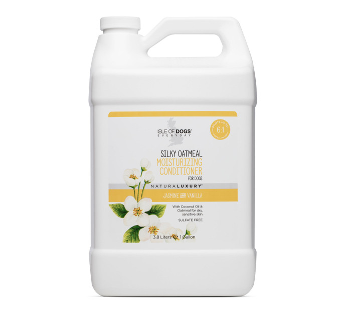 Кондиціонер Isle Of Dogs для м'якої шовковистої шерсті собак SILKY OATMEAL 3,78 л галон