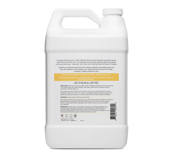 Шампунь Isle Of Dogs Для М'якої Шовковистої Шерсті Собак SILKY OATMEAL 3,78 Л Галлон