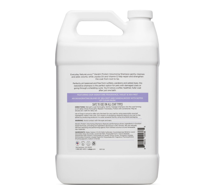 Шампунь Isle Of Dogs Для Об'ємної Шерсті Собак KERATIN VOLUME 3,78 Л Галлон