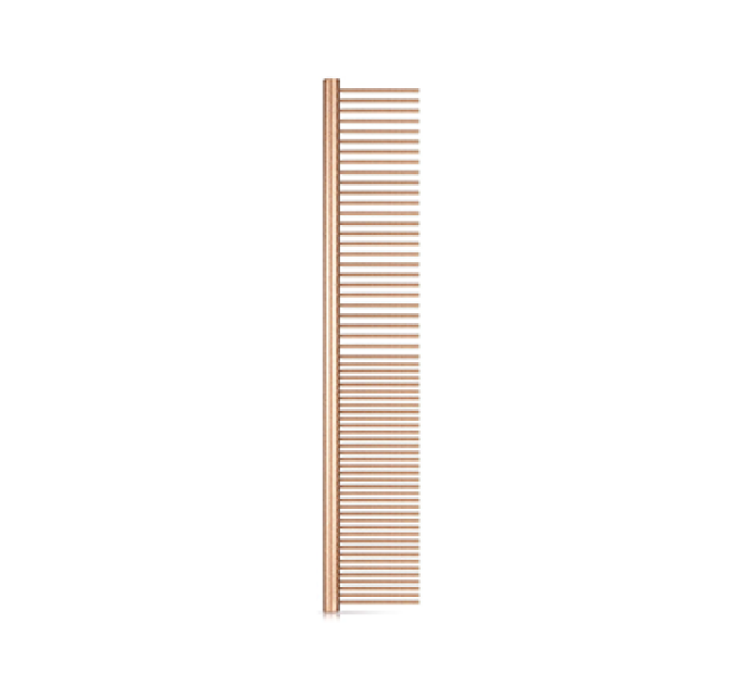 Гребінець BOAO для шерсті собак, металевий, золото, 19 см х 3,3 см