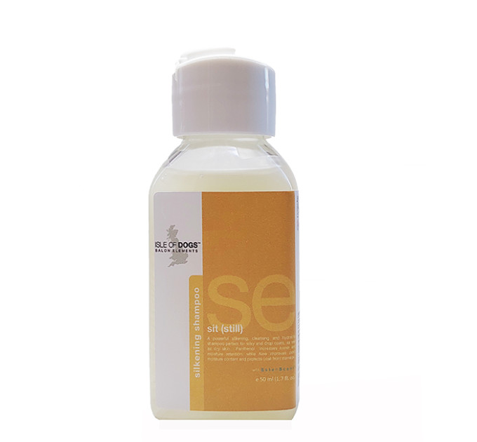 Професійний шампунь Isle of Dogs для шовковистої та м'якої шерсті собак Sit still 50мл