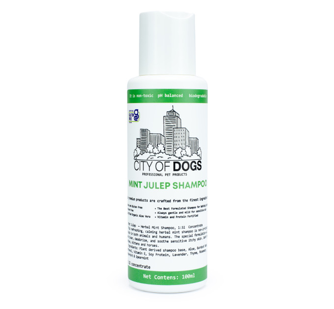 Трав'яний шампунь з м'ятою City of Dogs Mint Julep, 100 мл