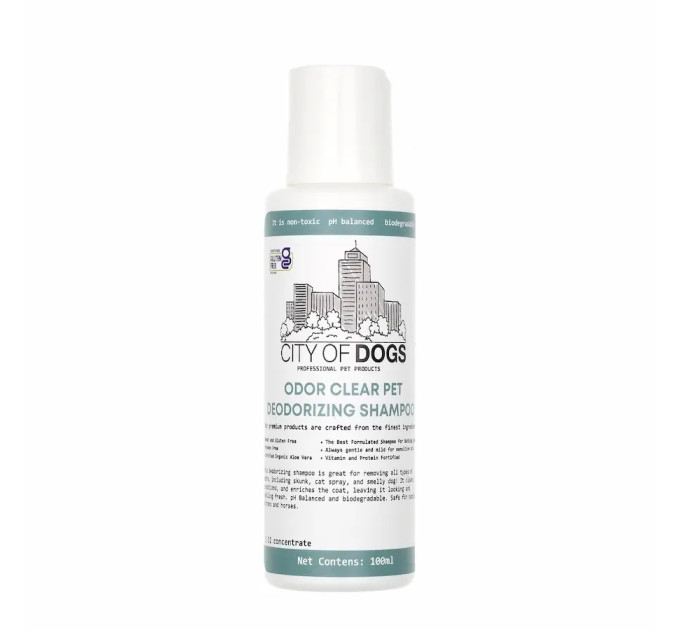 Дезодоруючий шампунь City of Dogs Odor Clear, 100 мл