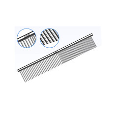 Гребінець Lilpep для шерсті собак Малий, металевий різнозубий, 2,4 см