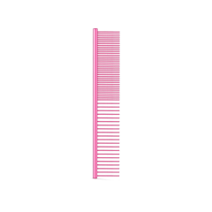 Гребінець BOAO для шерсті собак, металевий, рожевий, 19 см х 3,3 см