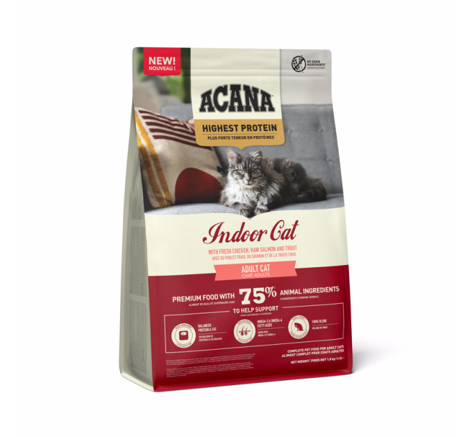 ACANA HIGHEST PROTEIN INDOOR CAT 1.8KG (x8)