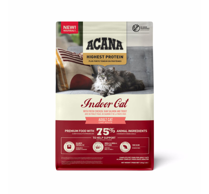ACANA HIGHEST PROTEIN INDOOR CAT 1.8KG (x8)
