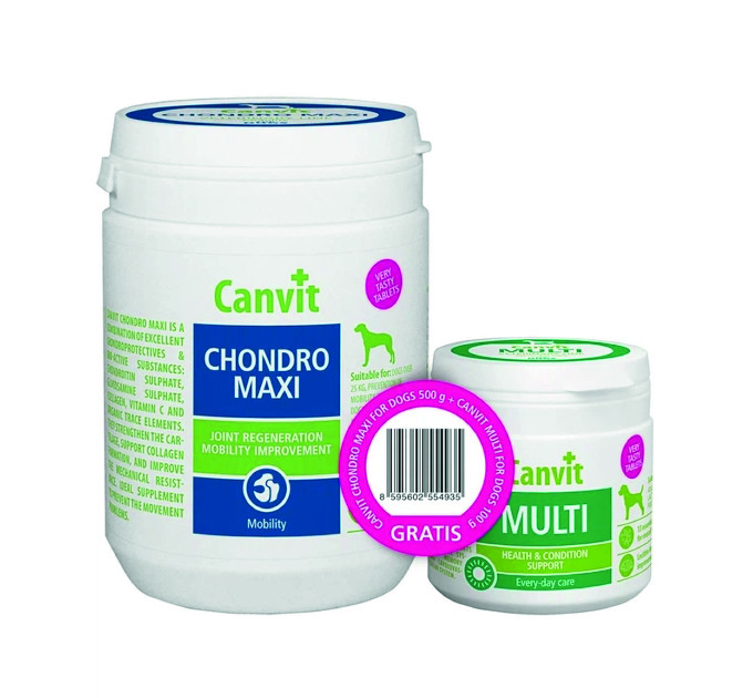 Canvit Chondro Maxi for dogs 500g+Canvit Multi for dogs 100g